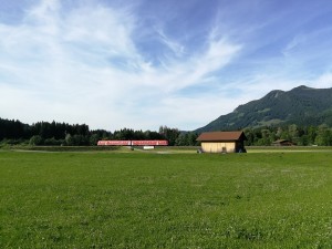 Triebwagen kurz vor Oberstdorf