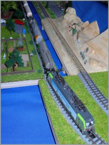 Die BLS Re 475 003 hat mir besonders gut gefallen. Leider hat mein alter Fotoapparat trotzt langsam fahrender Züge etwas Mühe gehabt, diese einzufangen.