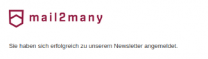 Der Newsletter-Dienst (Atrivo, Kempten) sollte sich womöglich umbenennen in &quot;2 Many Mails&quot; ?