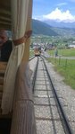 Hoch gehts und Blick nach unten nach der Begegnung mit dem 2. Wagen