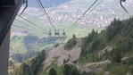 Blick von Bergstation, unten im Bild rechts die alte Kabelbahntrasse